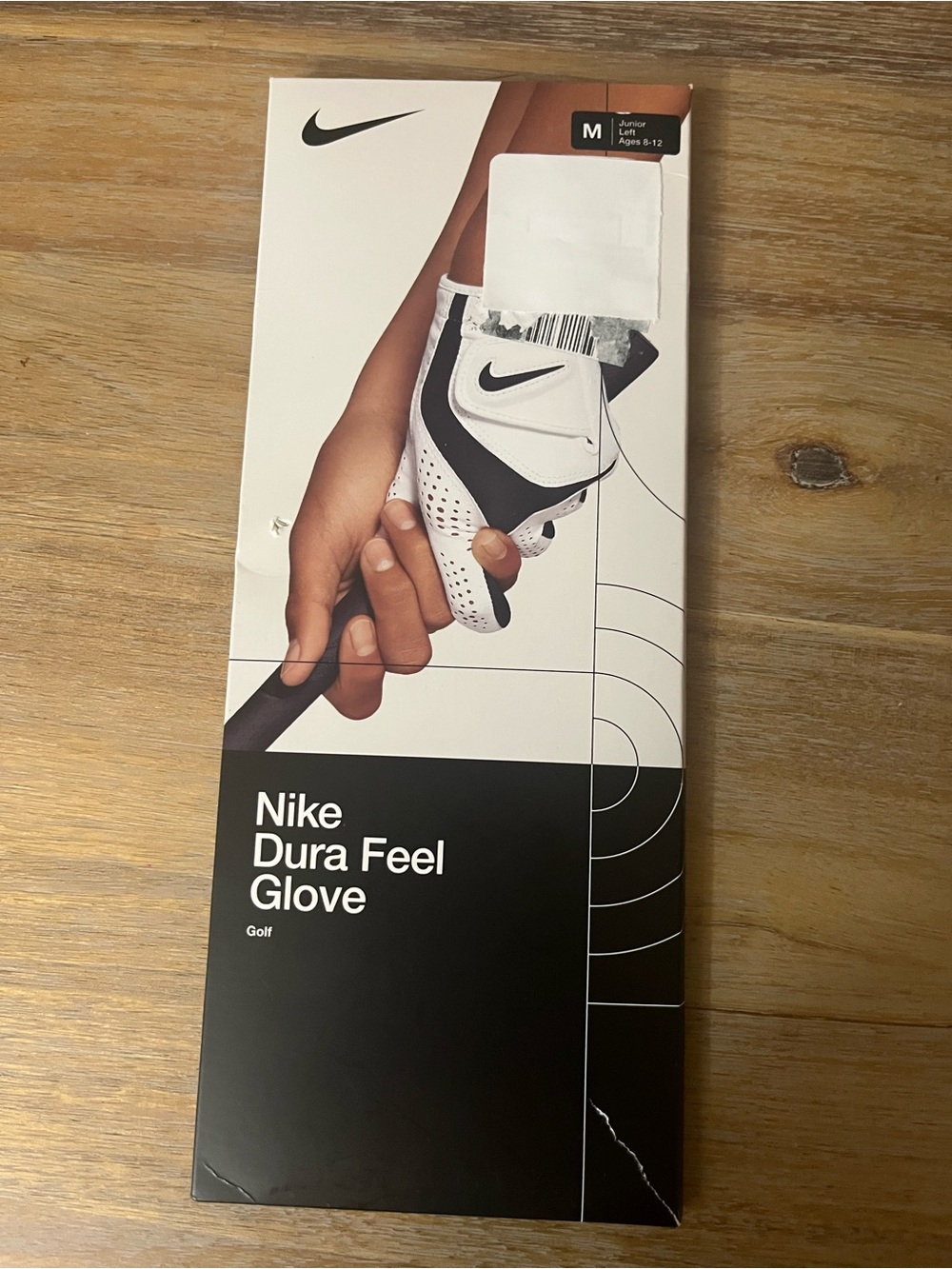 Nike Dura Feel Golf Glove - Black and White